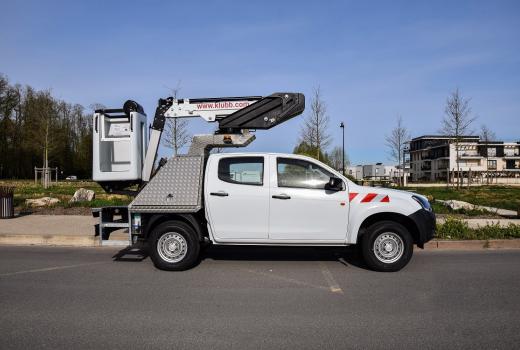 New: K20 telescopic platform on pick-up double cab Isuzu D-Max 4x4